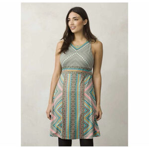 Prana Ariel Aztec Geometric Print Mini Dress MED Sleeveless Athleisure Sporty